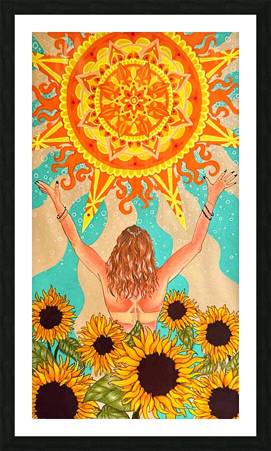 The Sun Picture Frame print