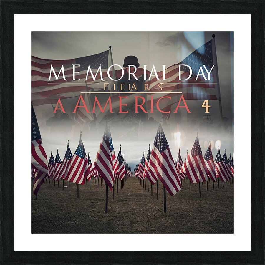 a powerful and touching memorial day scene set in Picture Frame print