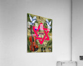 art shalom star of david AA Impression acrylique