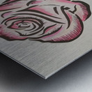 Art Monogram Rose Color 1 Metal print