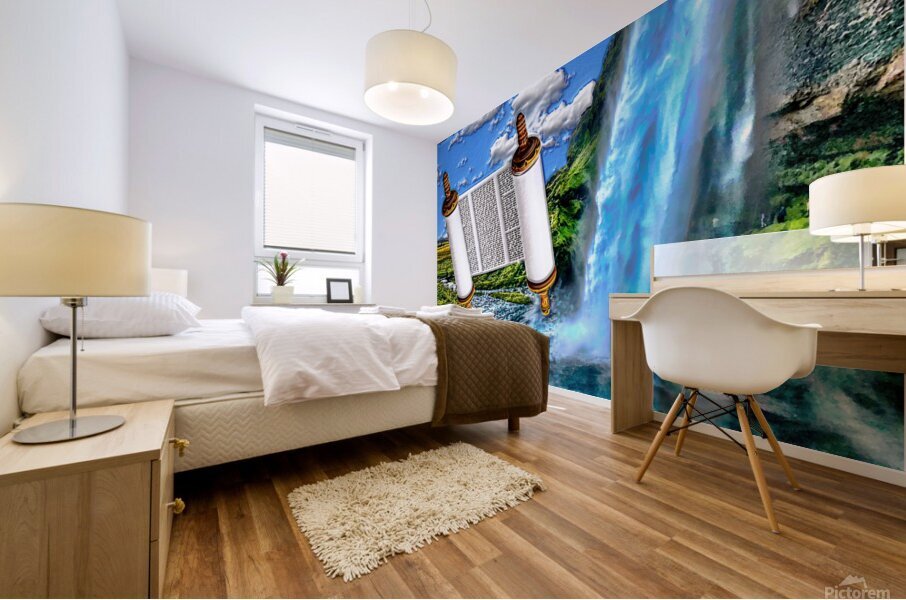 ART   Water fall TORAH   AA 1716955844.115 Mural print