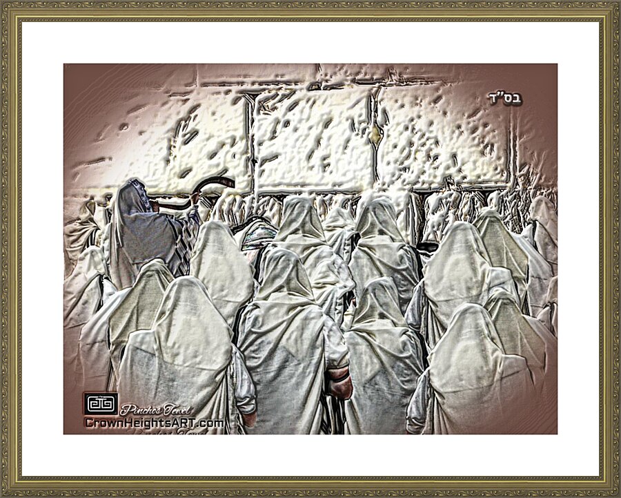 art   praying at KOTEL   AA Picture Frame print