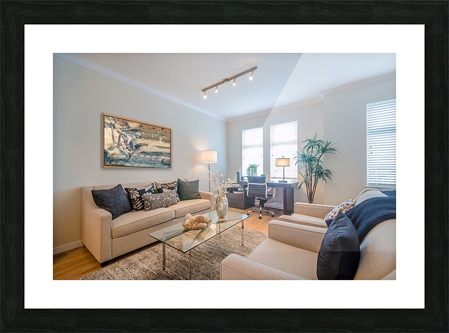 monogram art    snow water falls 2 Picture Frame print