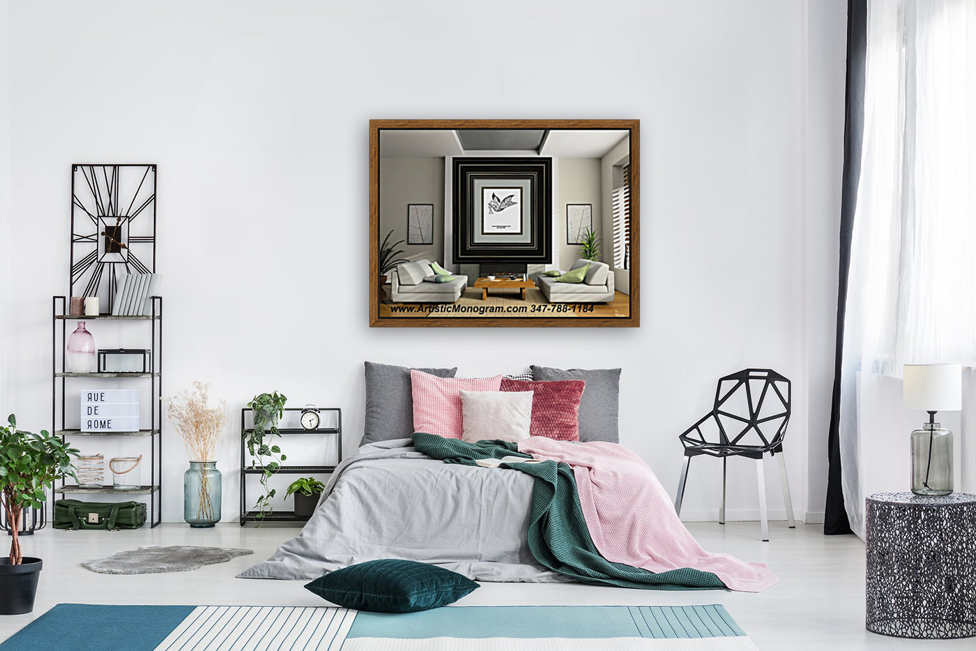 art   monogram   dove Reproduction