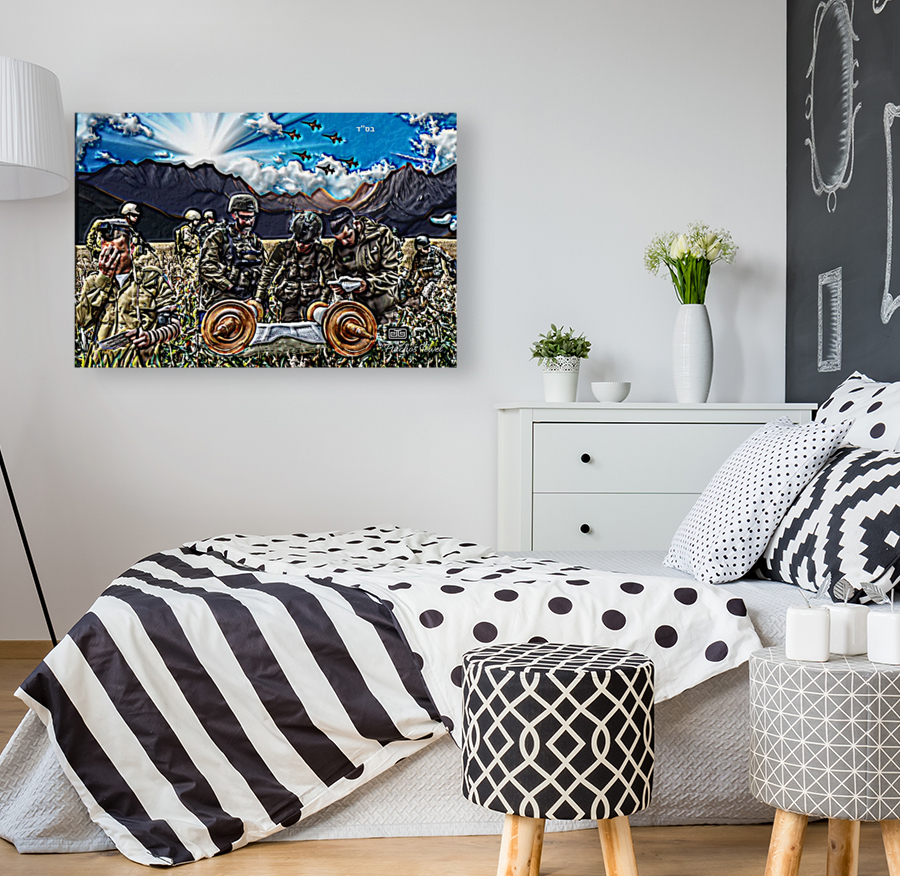 art   soldiers reading TORAH  AA Reproduction