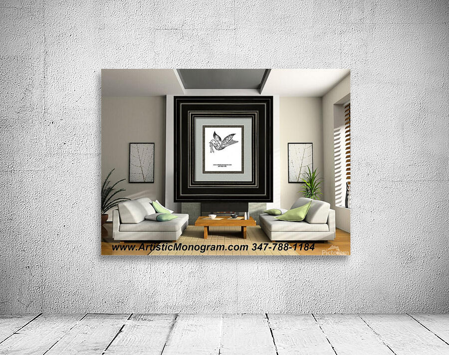 art   monogram   dove Wall Preview