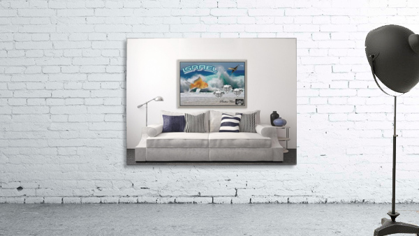 monogram art   israel ocean 1 FOR DSPLAY ONLY in room setting Wall Preview