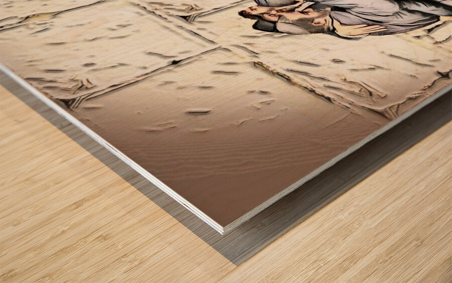 art   dancing at kotel Wood print