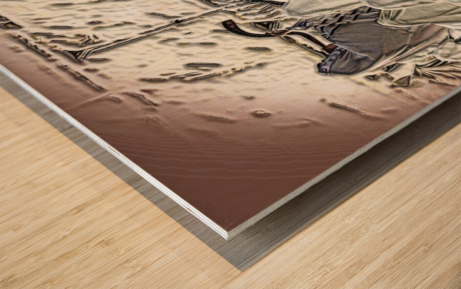 art   praying at KOTEL   AA Wood print