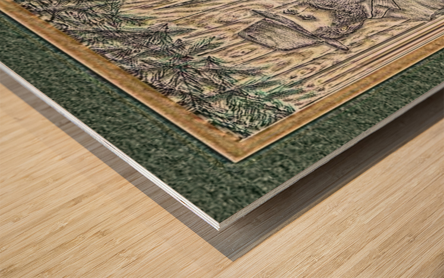 Lulav & Esrog  in Sukah Wood print