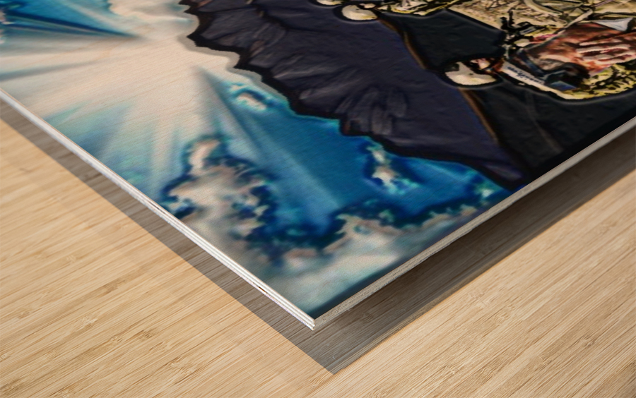 art   soldiers reading TORAH  AA Wood print