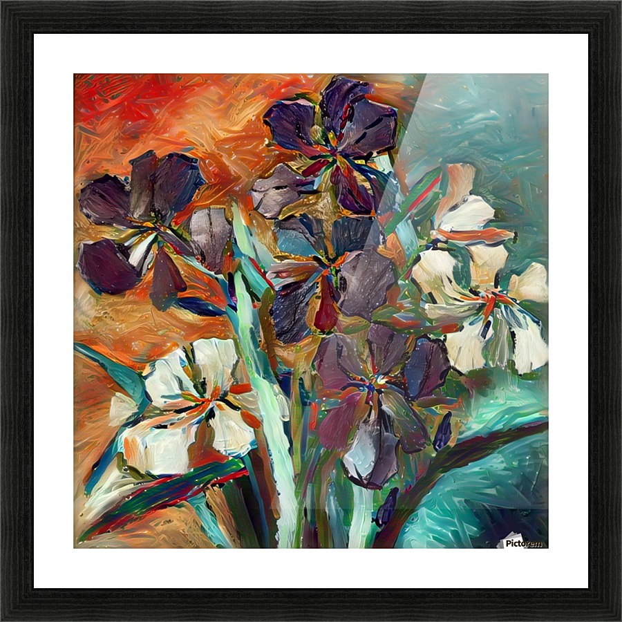 irises Picture Frame print