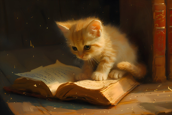 Cute Kitten Realistic Painting12 Digital Download