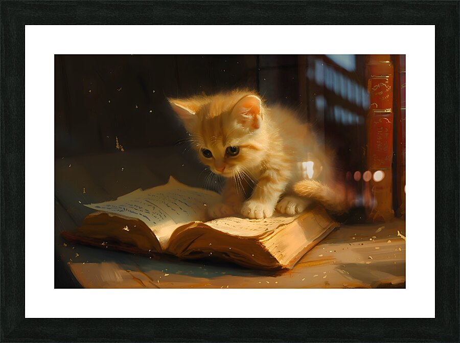Cute Kitten Realistic Painting12 Picture Frame print