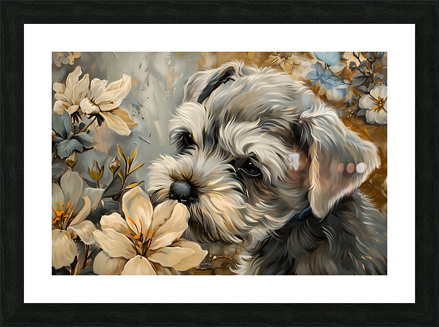 Puppy Paintings by Museblot 8 Picture Frame print