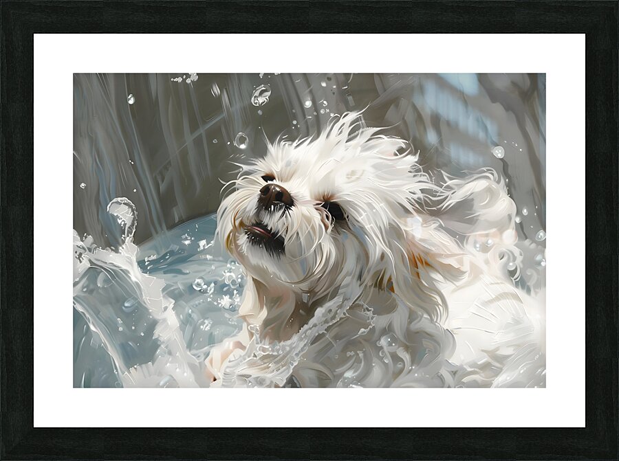 Puppy Paintings by Museblot 13 Picture Frame print