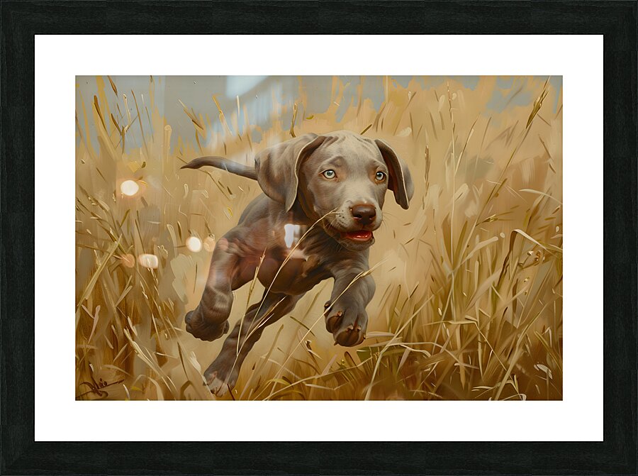 Puppy Paintings by Museblot 20 Picture Frame print