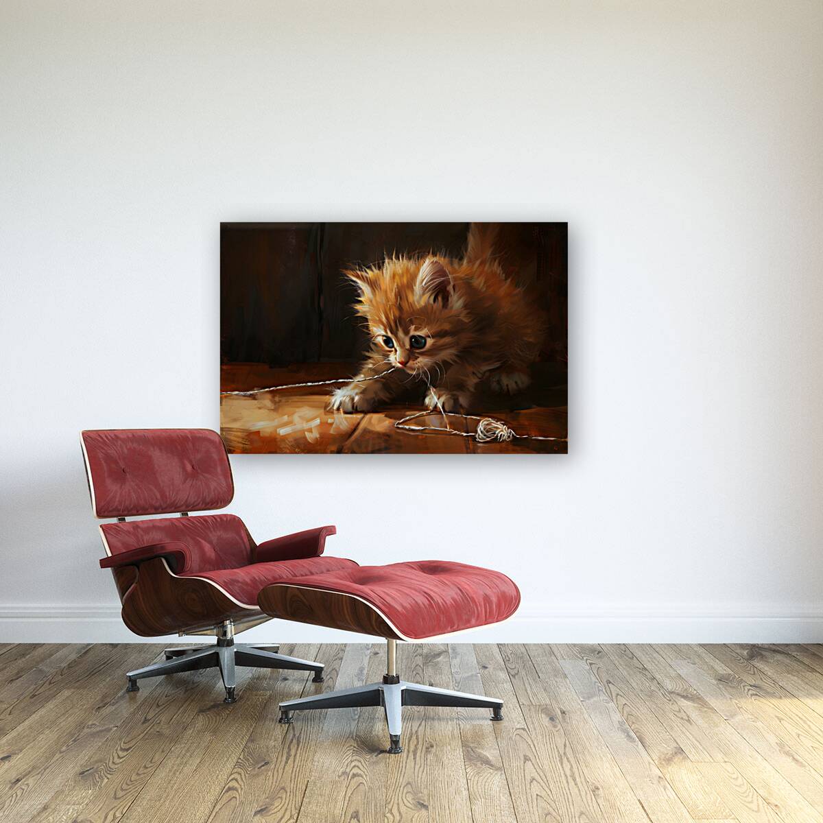 Cute Kitten Realistic Painting20 Reproduction