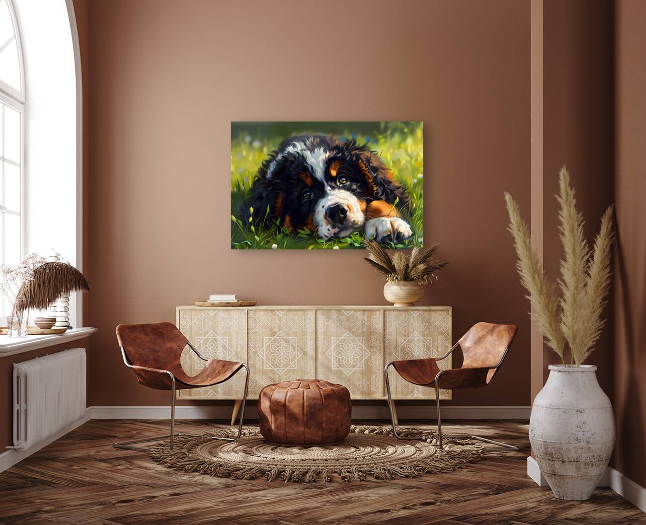 Puppy Paintings by Museblot 2 Reproduction