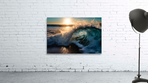 Wave Crests at Sea - Dramatic Sunset Wall Preview