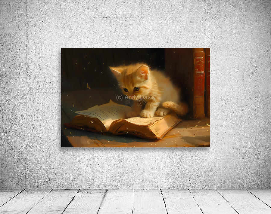 Cute Kitten Realistic Painting12 Wall Preview