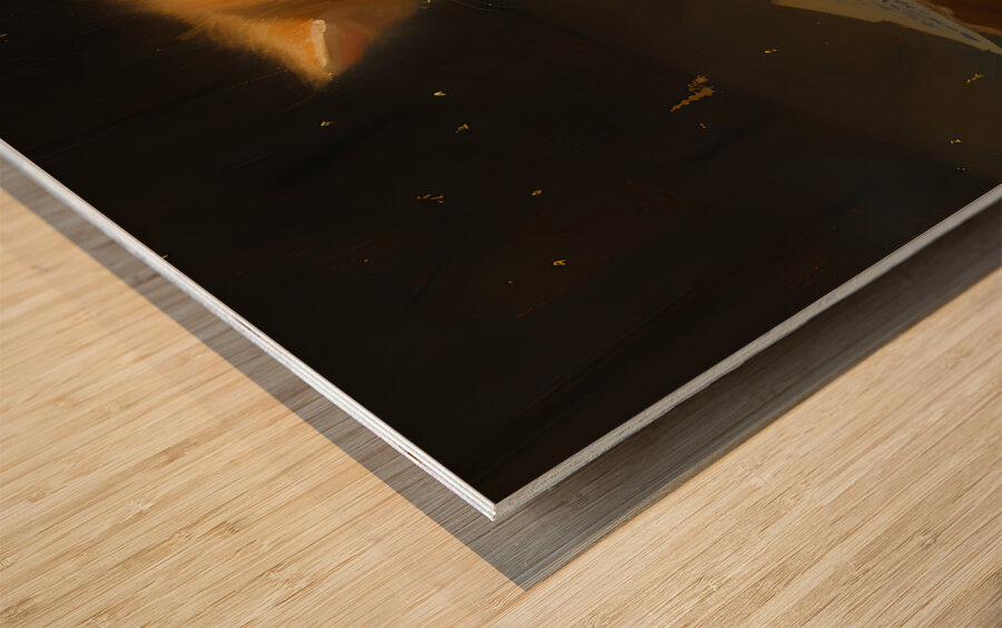 Cute Kitten Realistic Painting12 Wood print