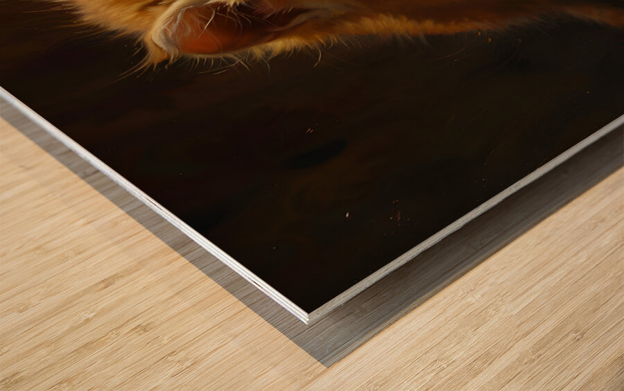 Cute Kitten Realistic Painting4 Wood print