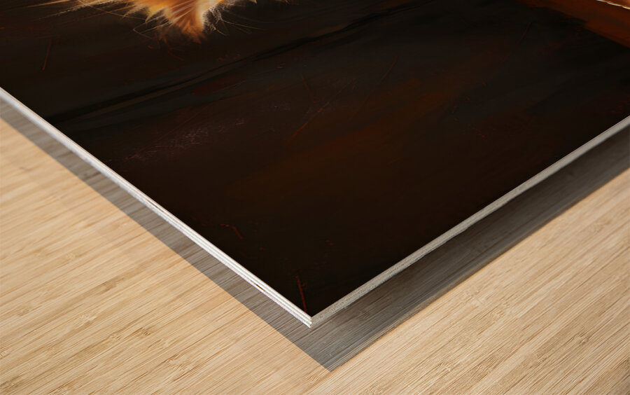 Cute Kitten Realistic Painting20 Wood print