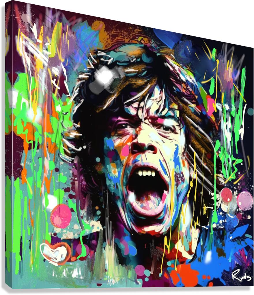 Jagger in concert Canvas Print