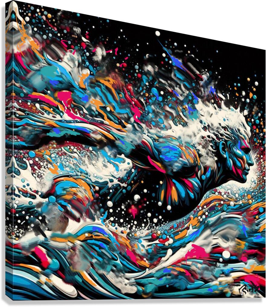 Nage papillon Canvas Print