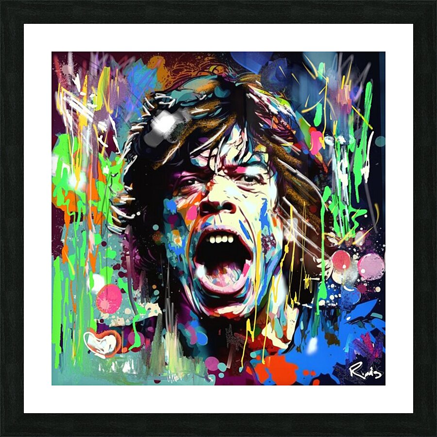 Jagger in concert Picture Frame print