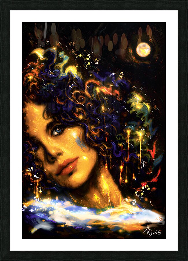 Night Selfie Picture Frame print