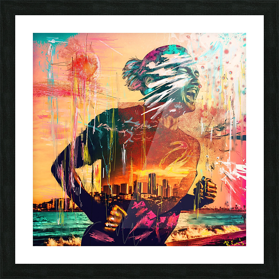 Sun runner Picture Frame print