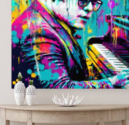 Piano man pop art by Rim s