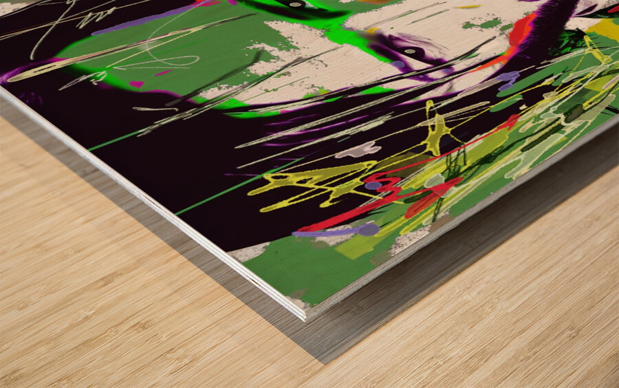 Intensite K.Reeves Wood print