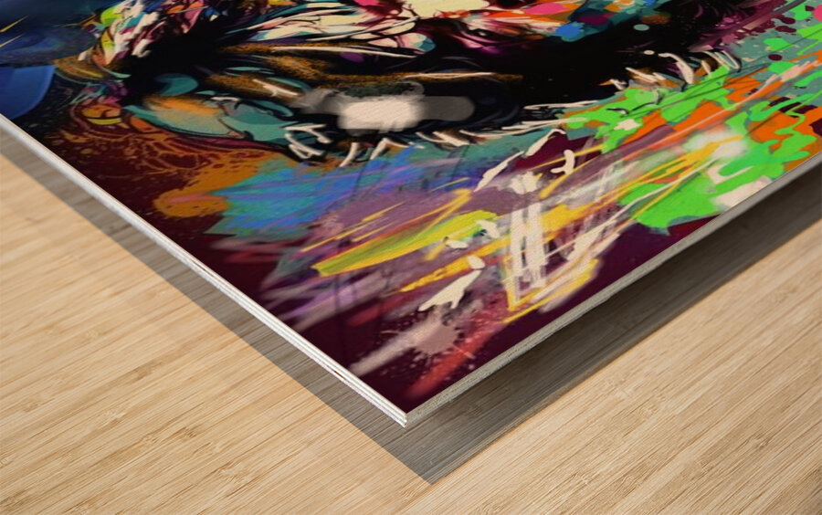 Jagger in concert Wood print