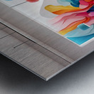 A modern reception room at a company headquarters 7 Metal print