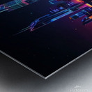 A modern reception room at a company headquarters 7 Metal print