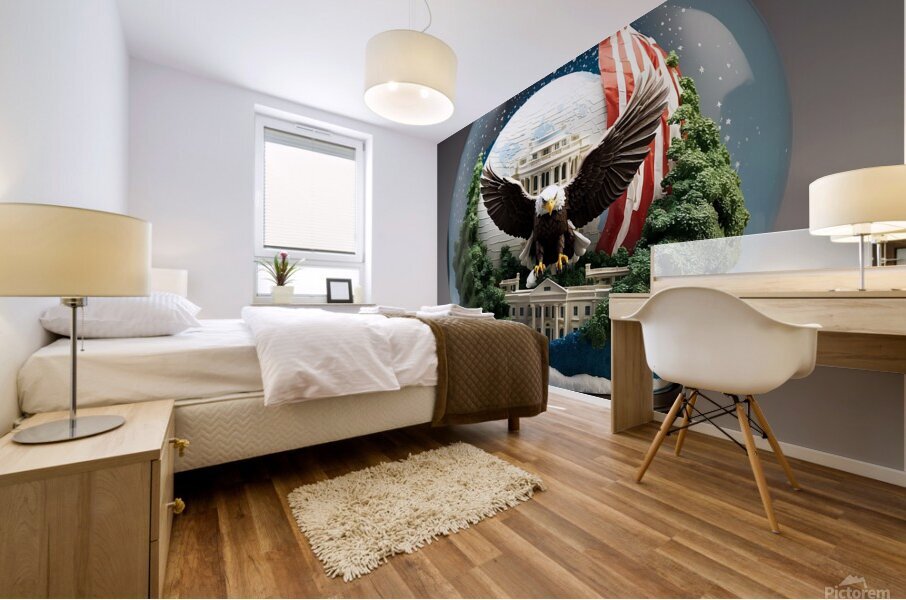 The American eagle Mural print
