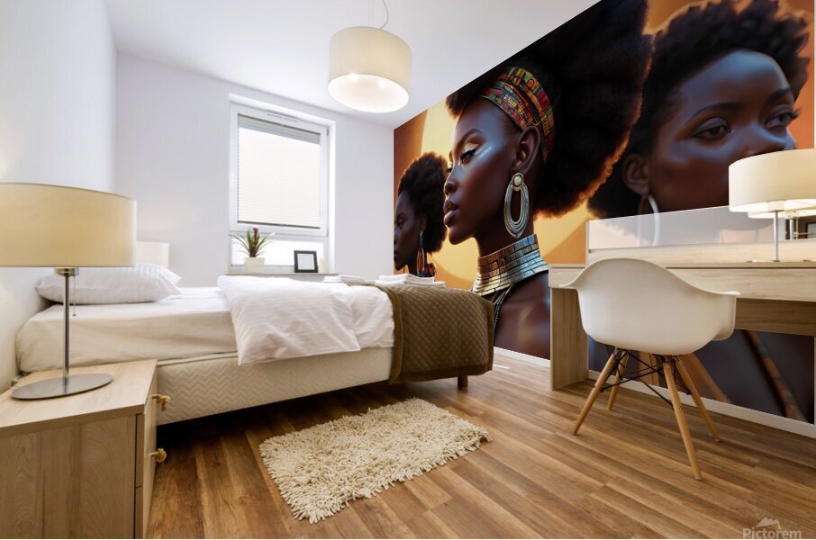 Portrait of a woman 13 Mural print