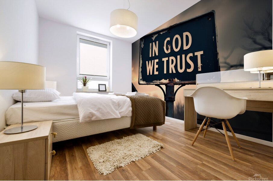 in god we trust Mural print