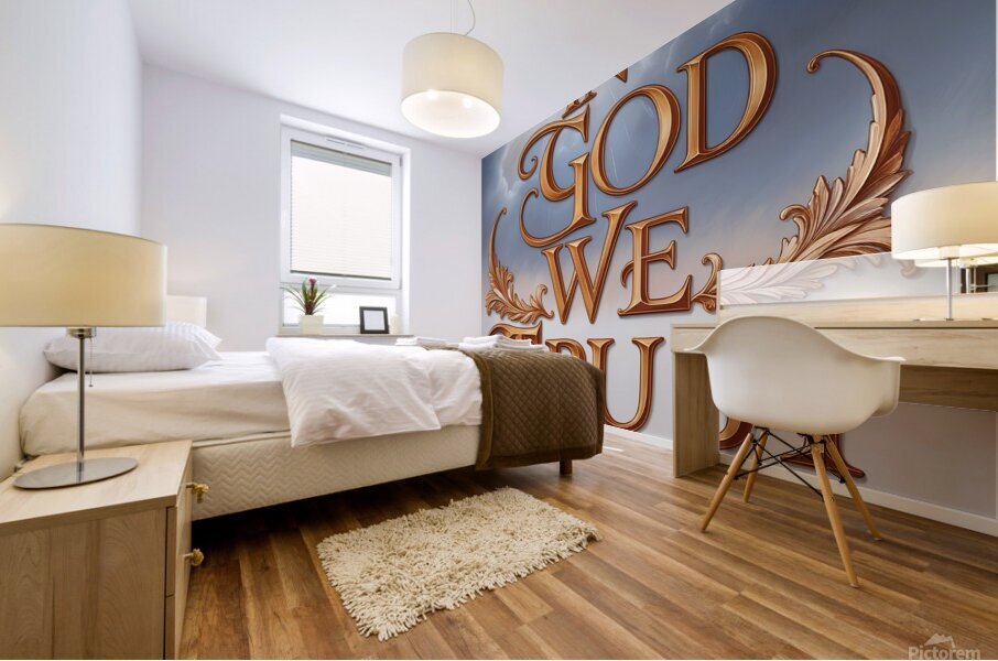 in god we trust Mural print