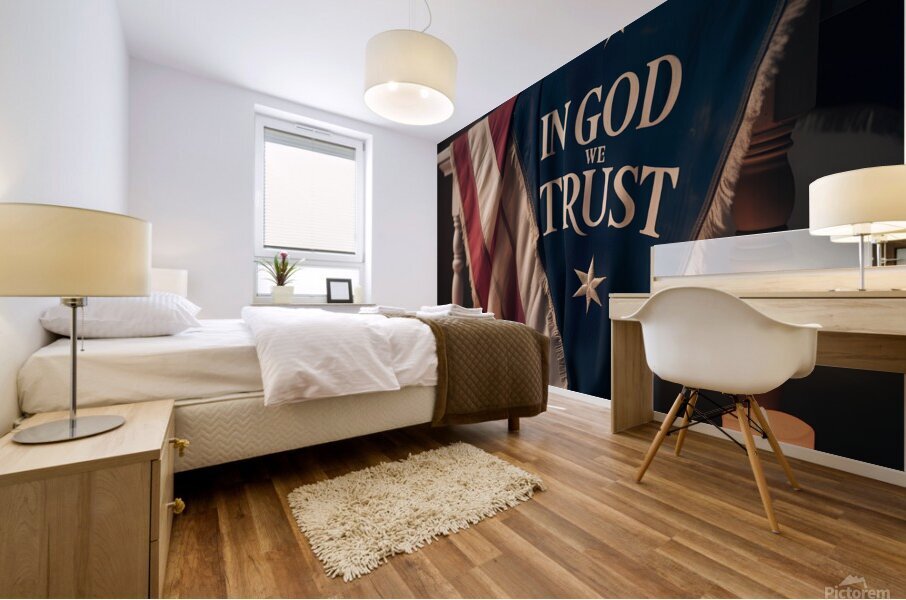 in god we trust Mural print