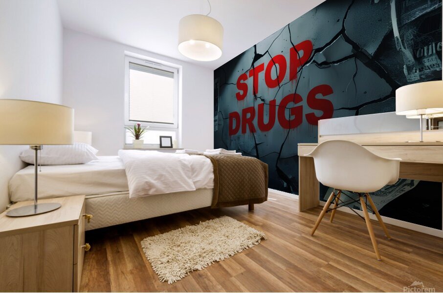 Stop drugs 3 Mural print