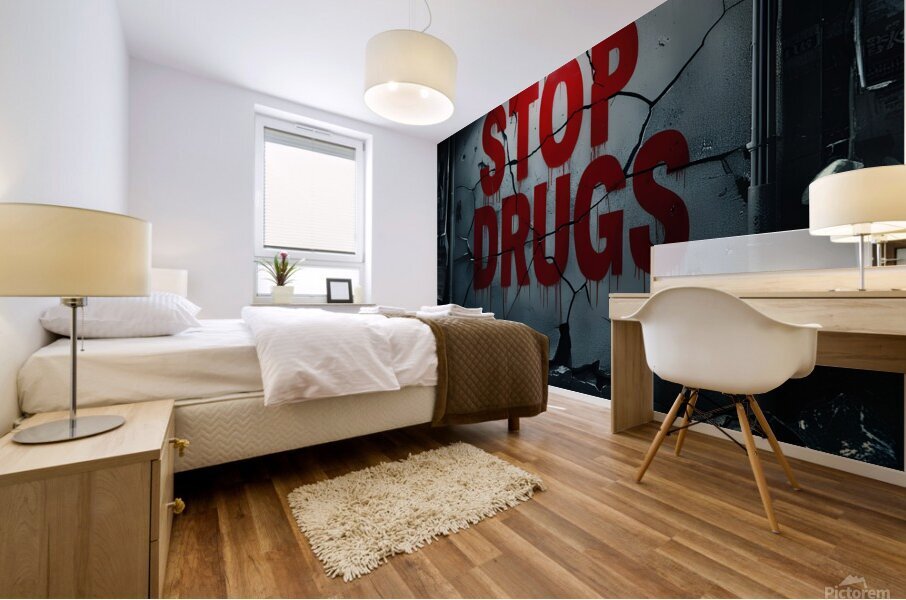 Stop drugs 13 Mural print