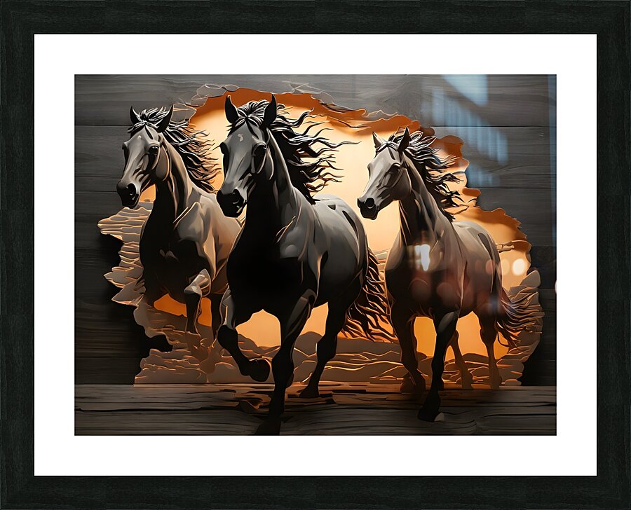 Horses 5 Picture Frame print