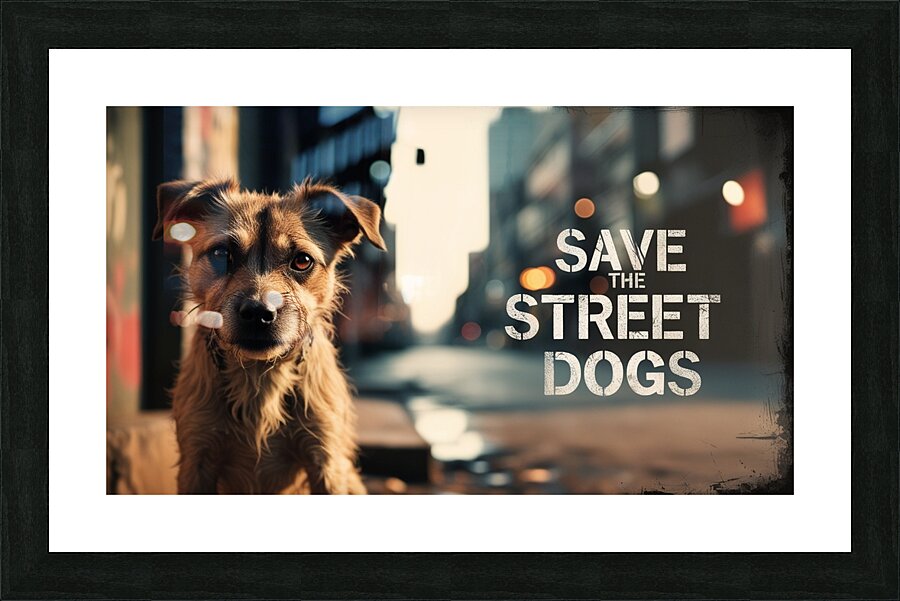 Save the street dogs 8 Picture Frame print