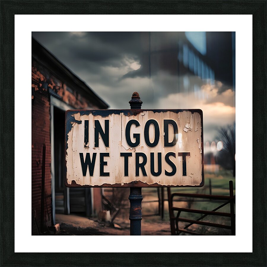 in god we trust Picture Frame print