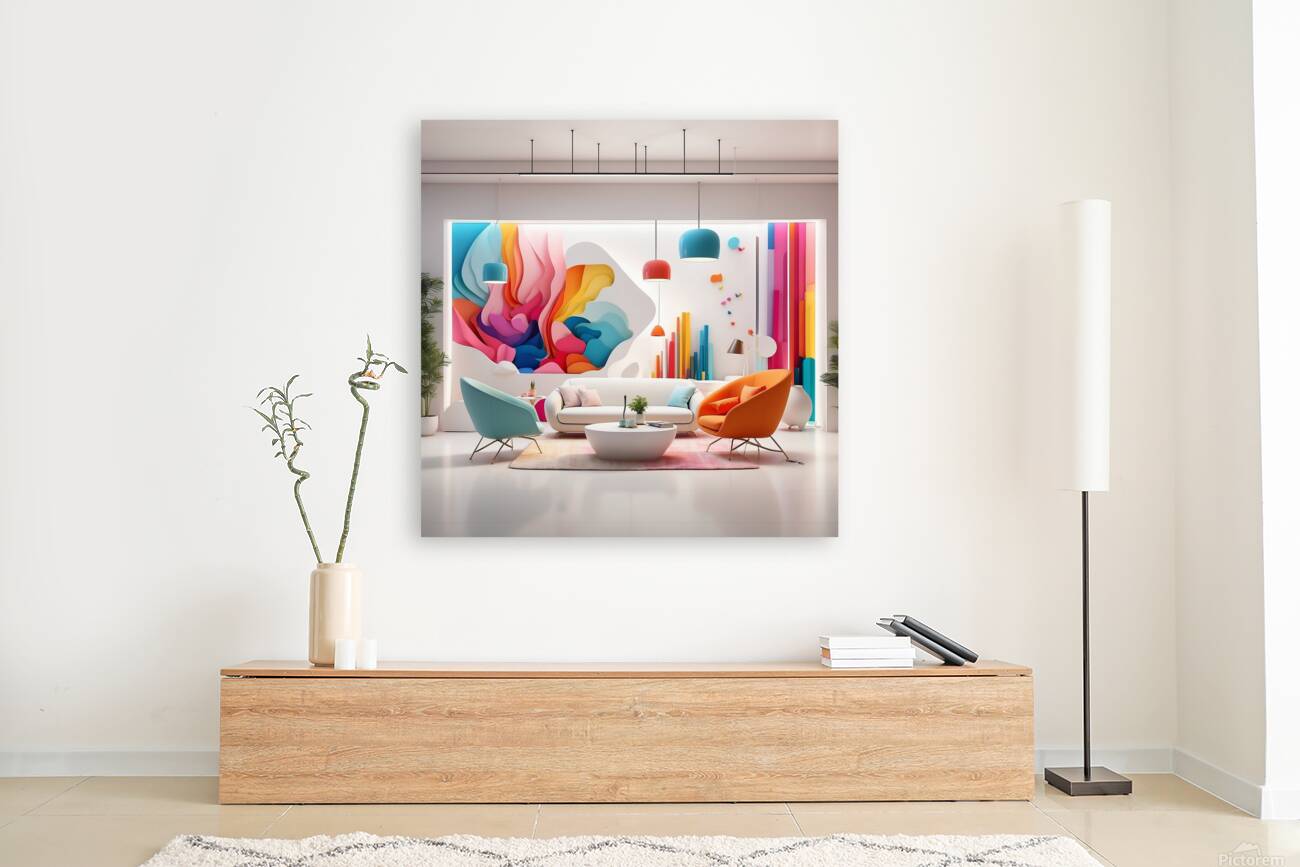 A modern reception room at a company headquarters 7 Reproduction