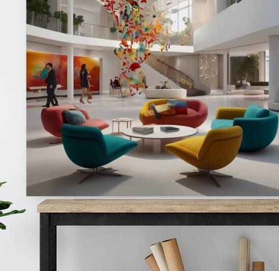 A modern reception room at a company headquarters 28 by mohamed gaber